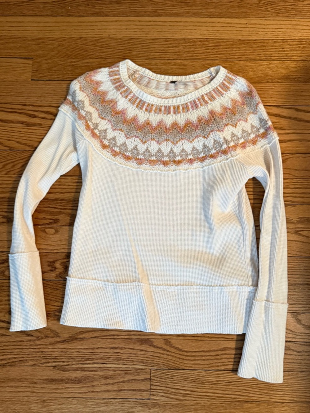Free People Fair Isle Mandala Swit Thermal Top Sweater